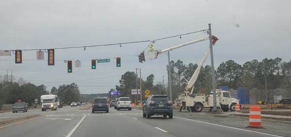 [Traffic light installation, 9:52 AM, Tuesday, January 23, 2024]