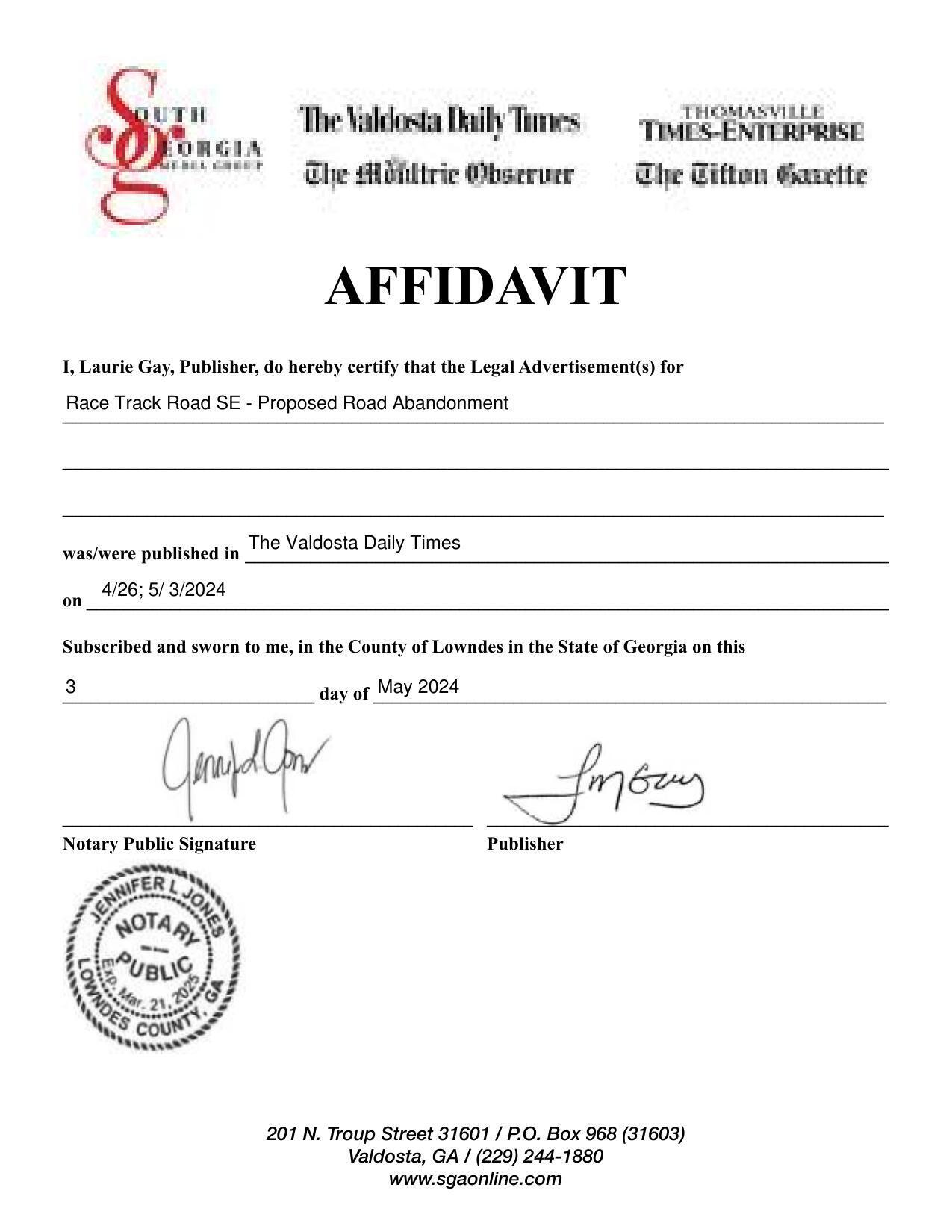 AFFIDAVIT