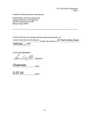 [Signature: Bill Slaughter, Chairman]