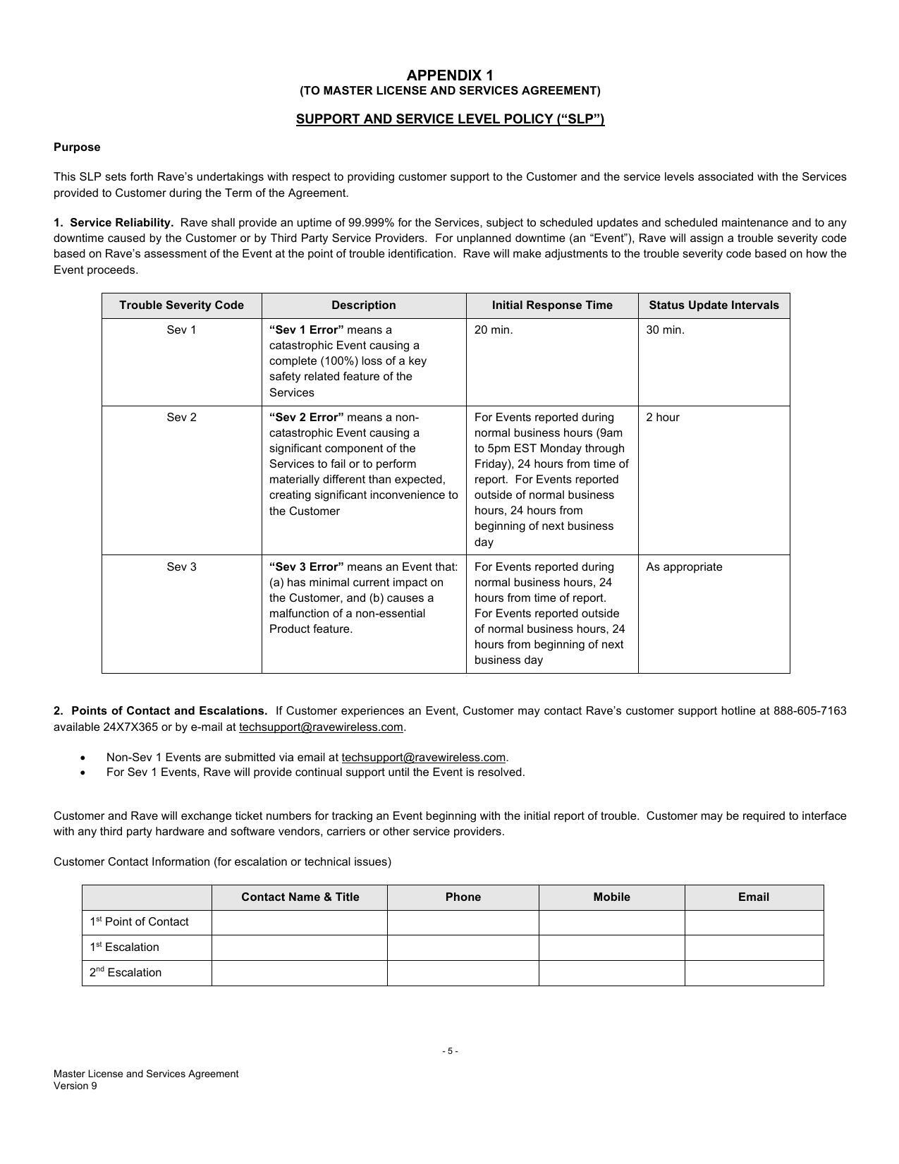 Master License and Services Agreement