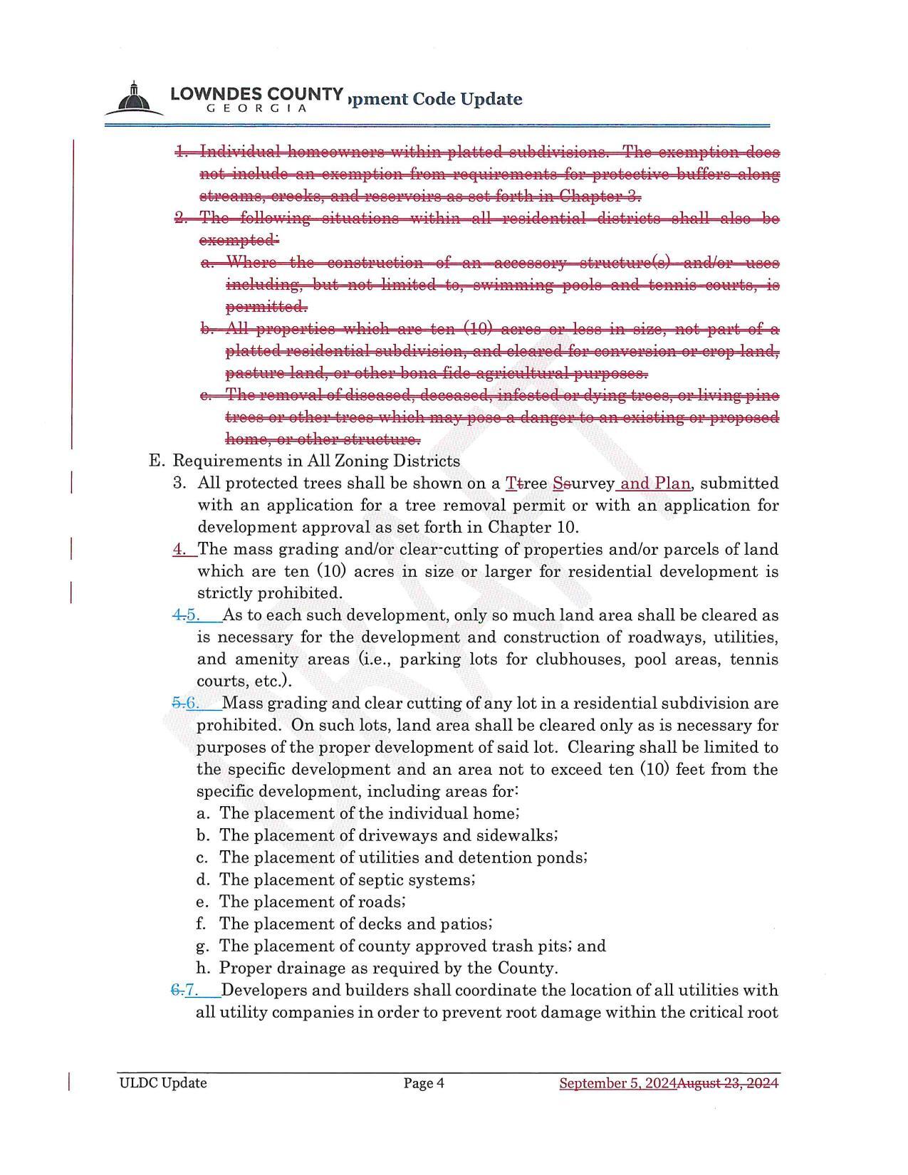 E. Requirements in All Zoning Districts