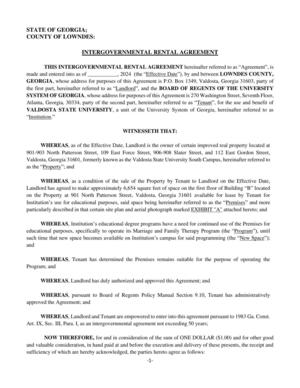 [INTERGOVERNMENTAL RENTAL AGREEMENT]