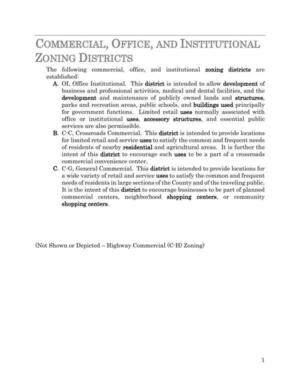 [COMMERCIAL, OFFICE, AND INSTITUTIONAL ZONING DISTRICTS]