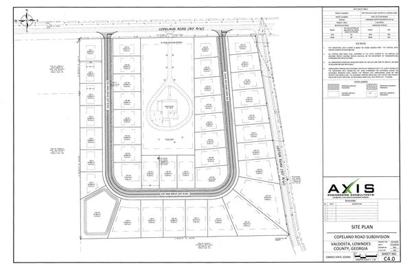 Map: Site Plan, Copeland Road Subdivision, 2025-07-23