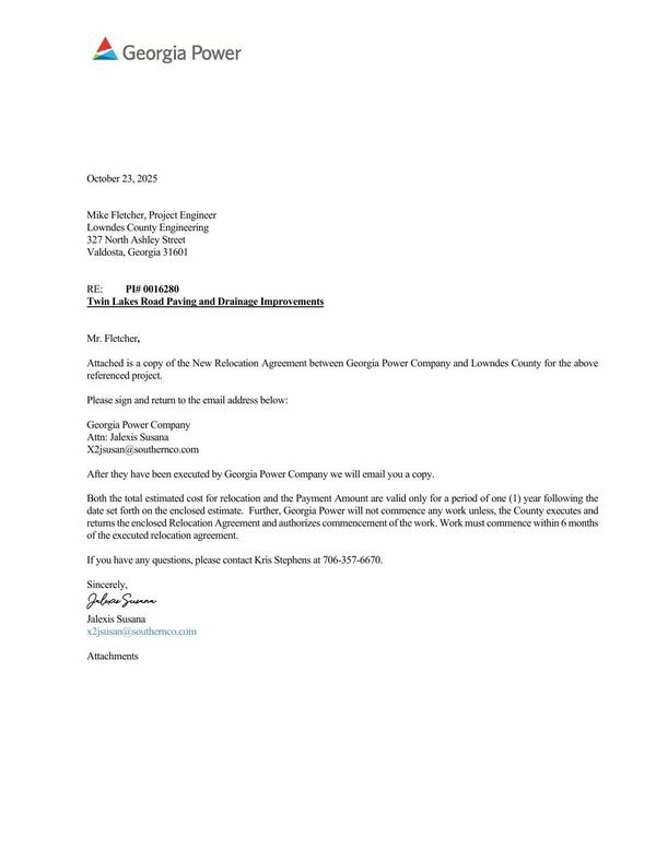 Georgia Power request letter.