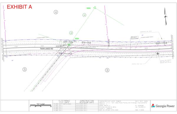Map: Engineering for power line easement, Twin Lakes Road (2 of 14)