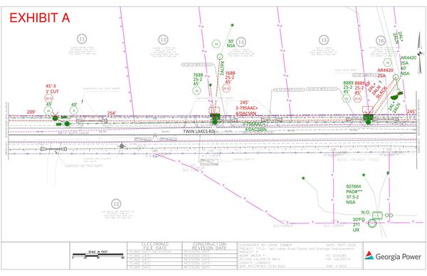 Map: Engineering for power line easement, Twin Lakes Road (12 of 14)
