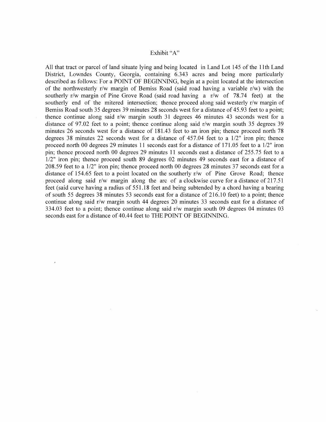 All that tract or parcel of land situate lying and being located in Land Lot 145 of the 11th Land