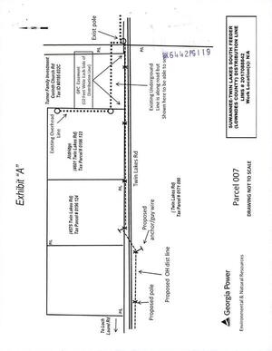 [Map: Power line easement along Twin Lakes Road]