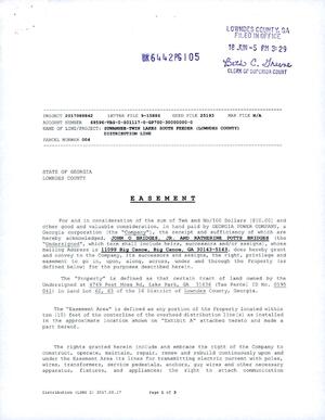 [EASEMENT from John O Bridges Jr. and Katherine Potts Bridges]