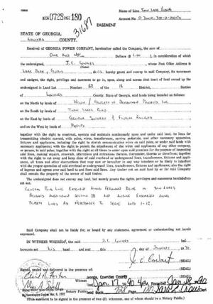 [EASEMENT for power line through J.C. Cowart property]