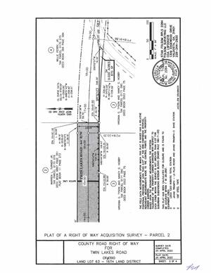 [Map: SURVEY of County Road Right of Way for Twin Lakes Road (2 of 4)]