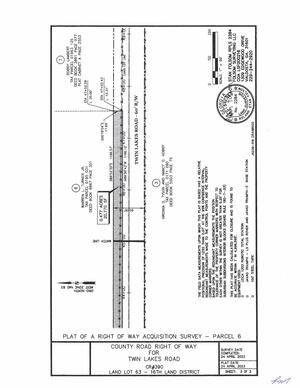 [Map: RoW Acquisition Survey, Parcel 6 (3 of 3)]