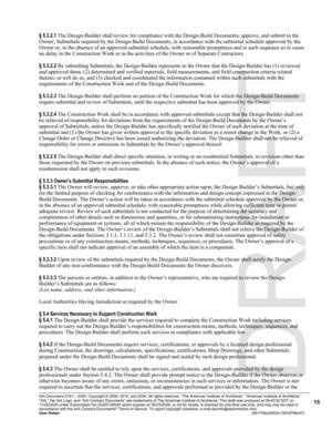 [those requested by the Owner on previous submittals. In the absence of such notice, the Owner’s approval of a]