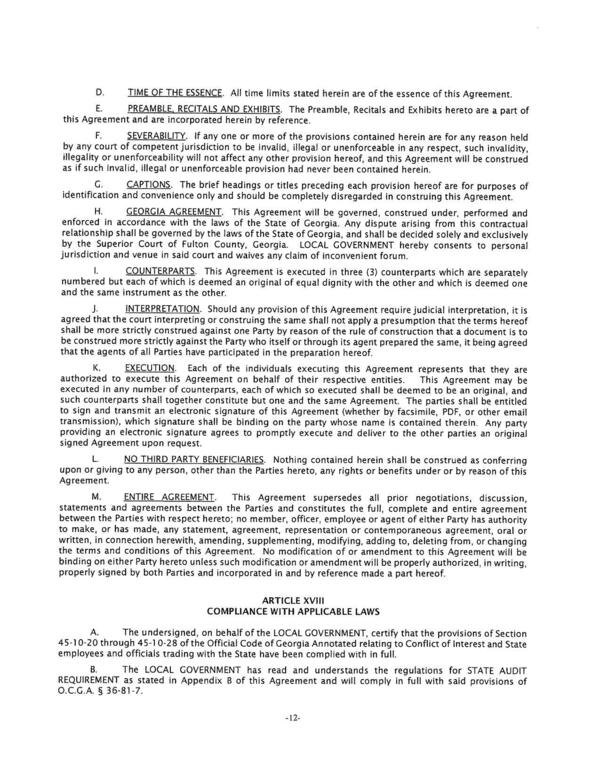 this Agreement and are incorporated herein by reference.