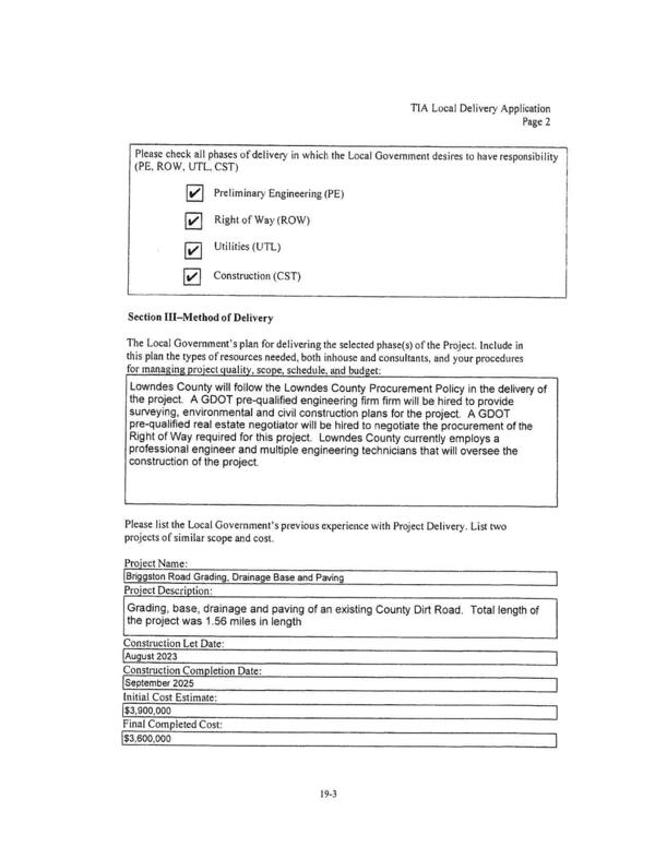 Section [1I-Method of Delivery