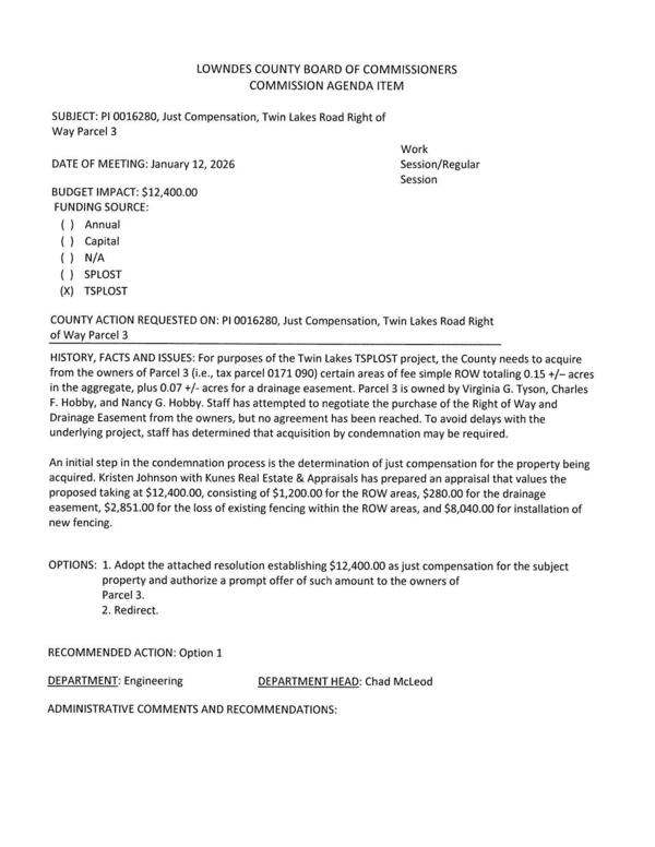 [BUDGET IMPACT: $12,400.00]