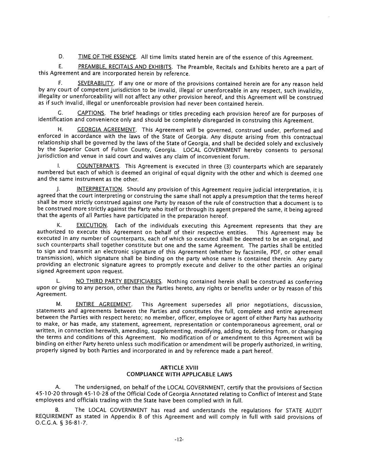 this Agreement and are incorporated herein by reference.