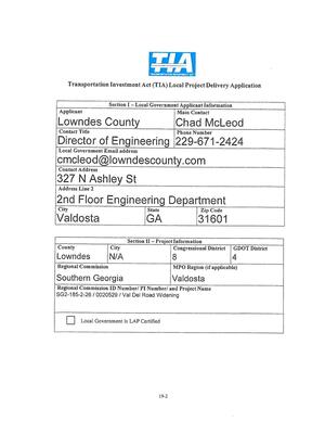 [Section I — Local Government Applicant Information]