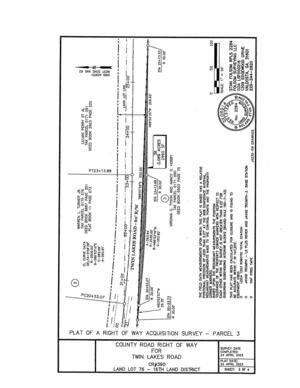 [Map: County Road Right of Way for Twin Lakes Road CR 390 (2 of 4)]