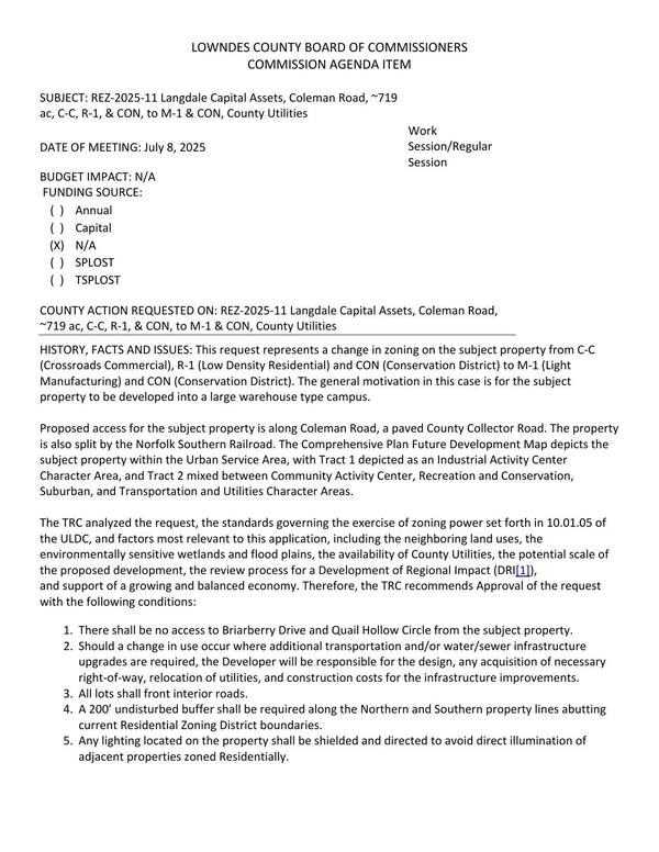 [to be developed into a large warehouse type campus.]