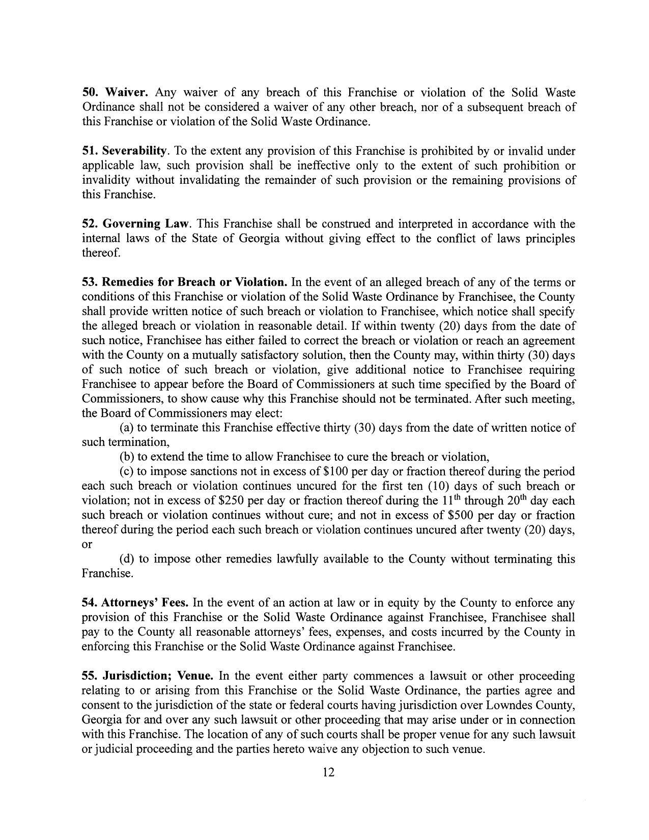 shall provide written notice of such breach or violation to Franchisee, which notice shall specify