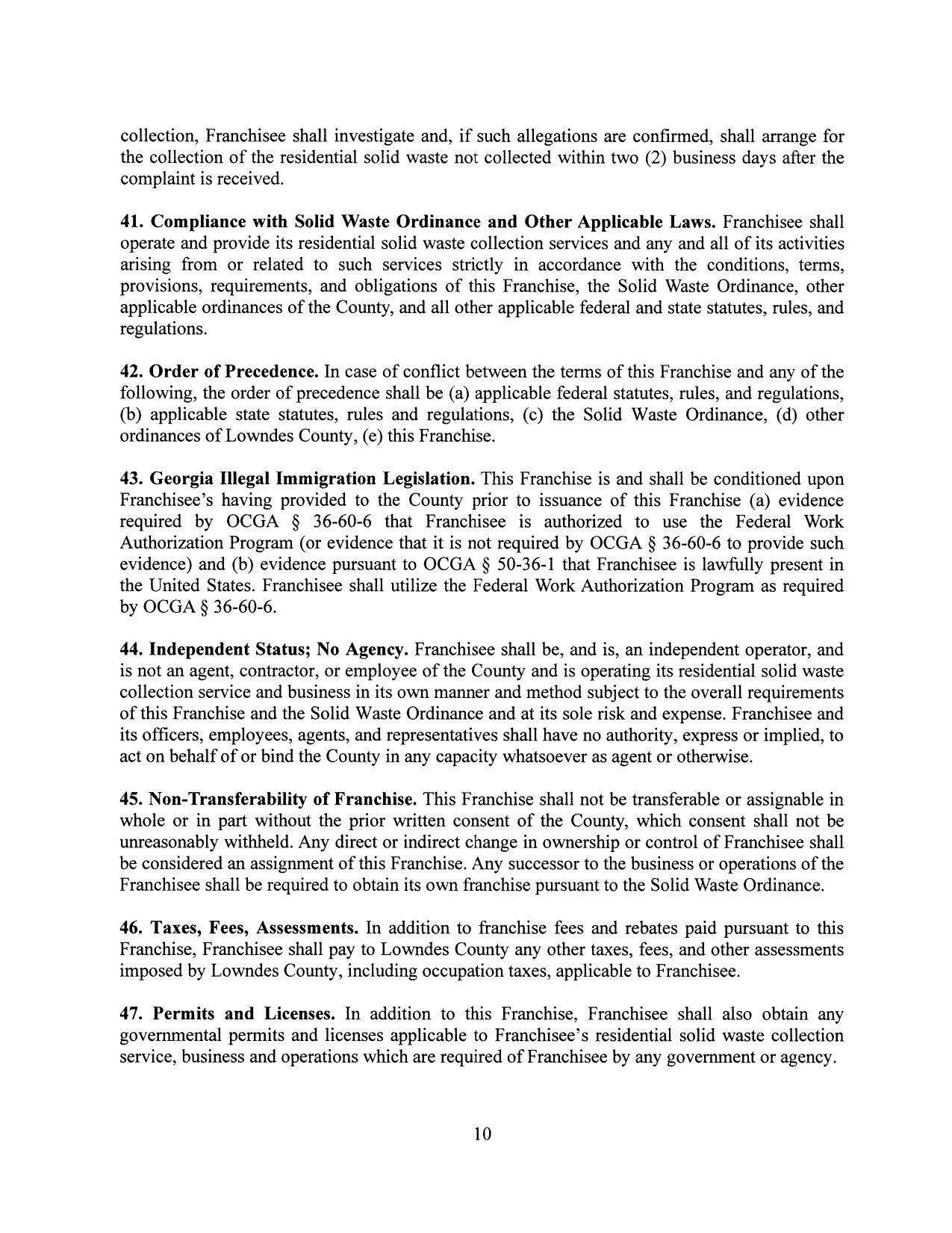 collection service and business in its own manner and method subject to the overall requirements