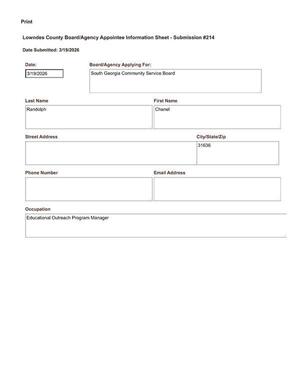 [Application of Chanel Randolph]