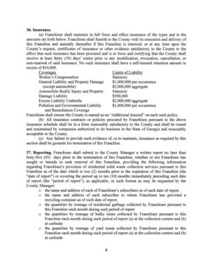 [receive at least thirty (30) days’ notice prior to any modification, revocation, cancellation, or]