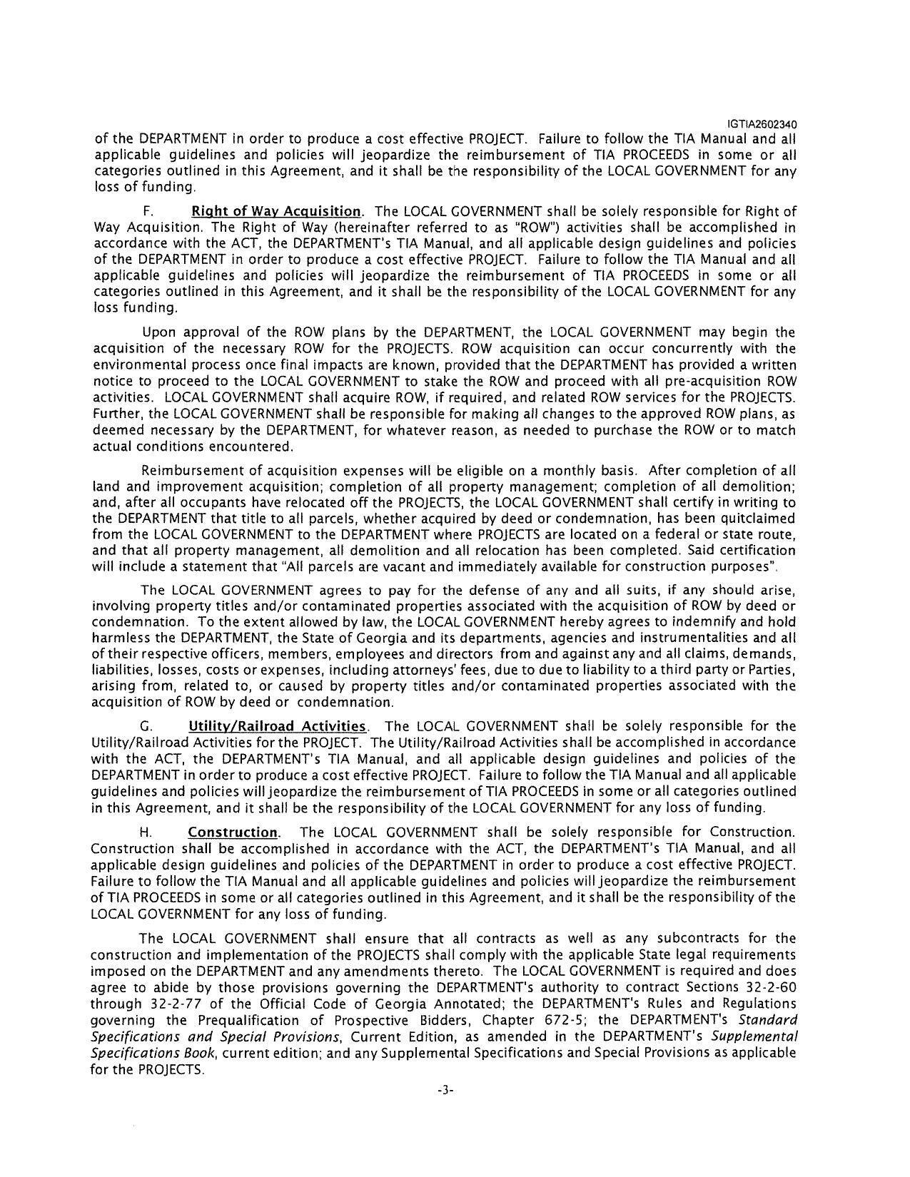 notice to proceed to the LOCAL GOVERNMENT to stake the ROW and proceed with all pre-acquisition ROW