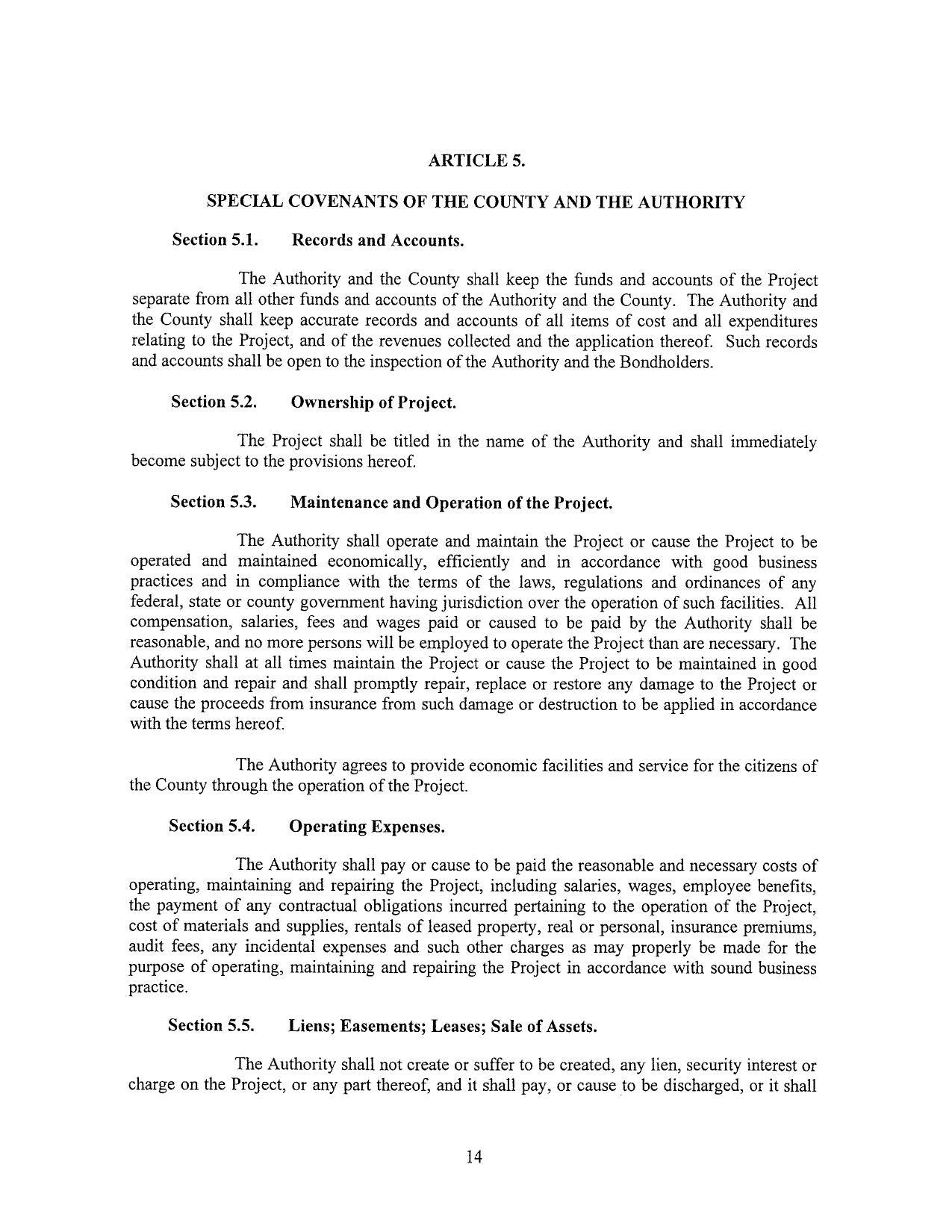 Section 5.1. | Records and Accounts.
