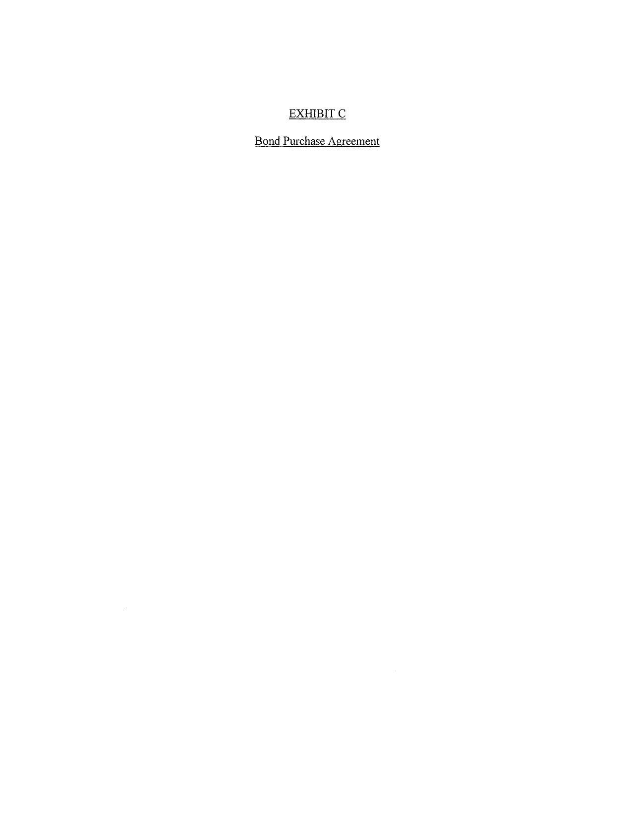 Bond Purchase Agreement