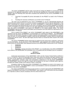 [reject the bids. If a recommendation to award is given by the DEPARTMENT a written Notice to Proceed with]