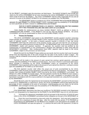 [Costs eligible for reimbursement are those ELIGIBLE PROJECT COSTS as defined in Article VI,]