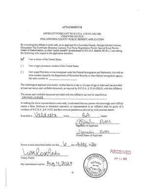 [AFFIDAVIT PURSUANT TO 0.C.G.A. § 50-36-1(f)(1)(B)]