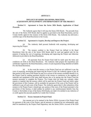 [Section 3.1. Agreement to Issue the Series 2026 Bonds; Application of Bond]