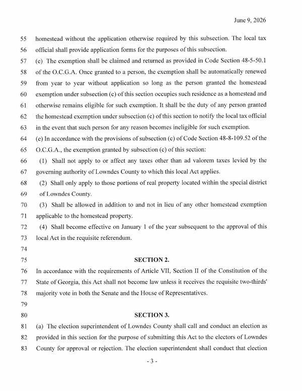 Section 2. Two-thirds majority on both Senate and House; Section 3. Election on the November ballot