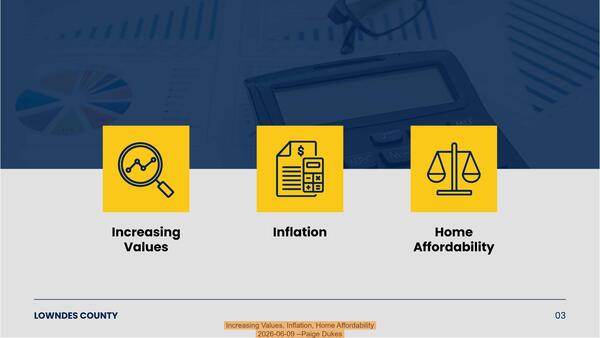 Increasing Values, Inflation, Home Affordability, 2026-06-09 --Paige Dukes