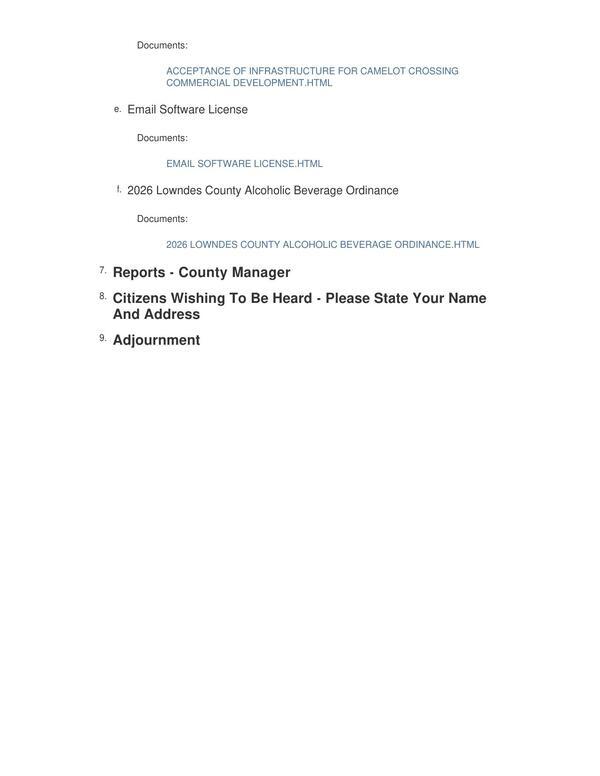 Agenda Page 2 for 2026-06-23 --Lowndes County BOCC