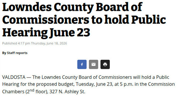 Tuesday 5:00 PM Budget Public Hearing, 2026-06-23 --Lowndes County Commission