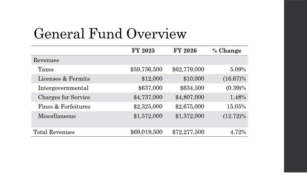 General Fund Overview: Revenues