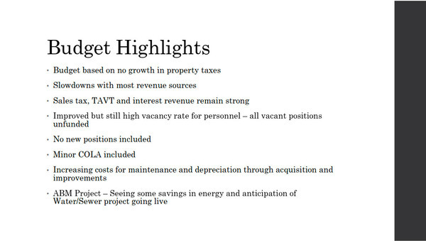Budget Highlights