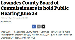 [Tuesday 5:00 PM Budget Public Hearing, 2026-06-23 --Lowndes County Commission]
