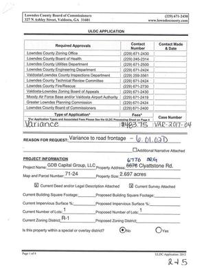 [ULDC Application (1 of 4)]