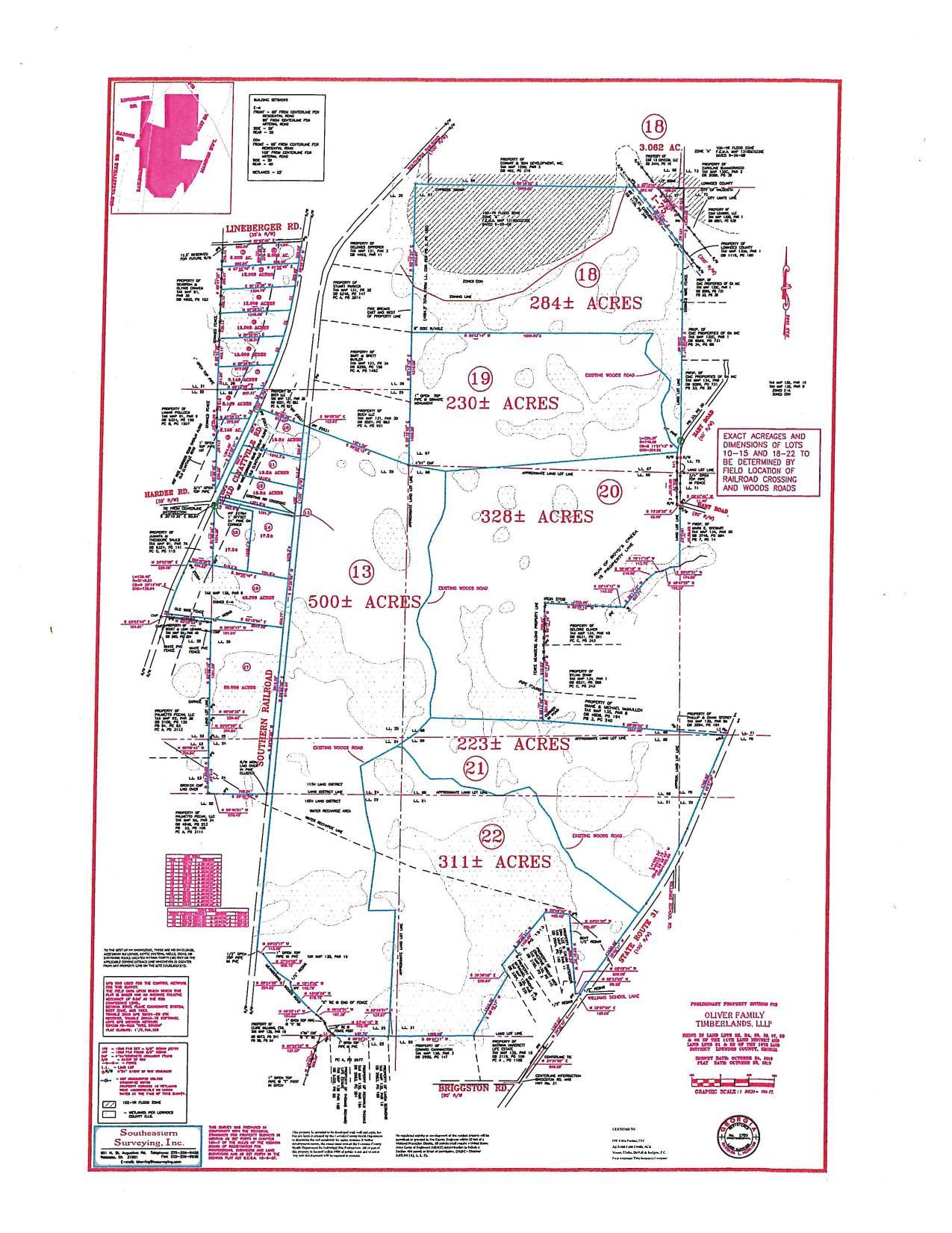 Acreages Map