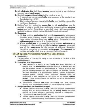 [4.04.04 Specific Provisions for Family Ties Land Division]